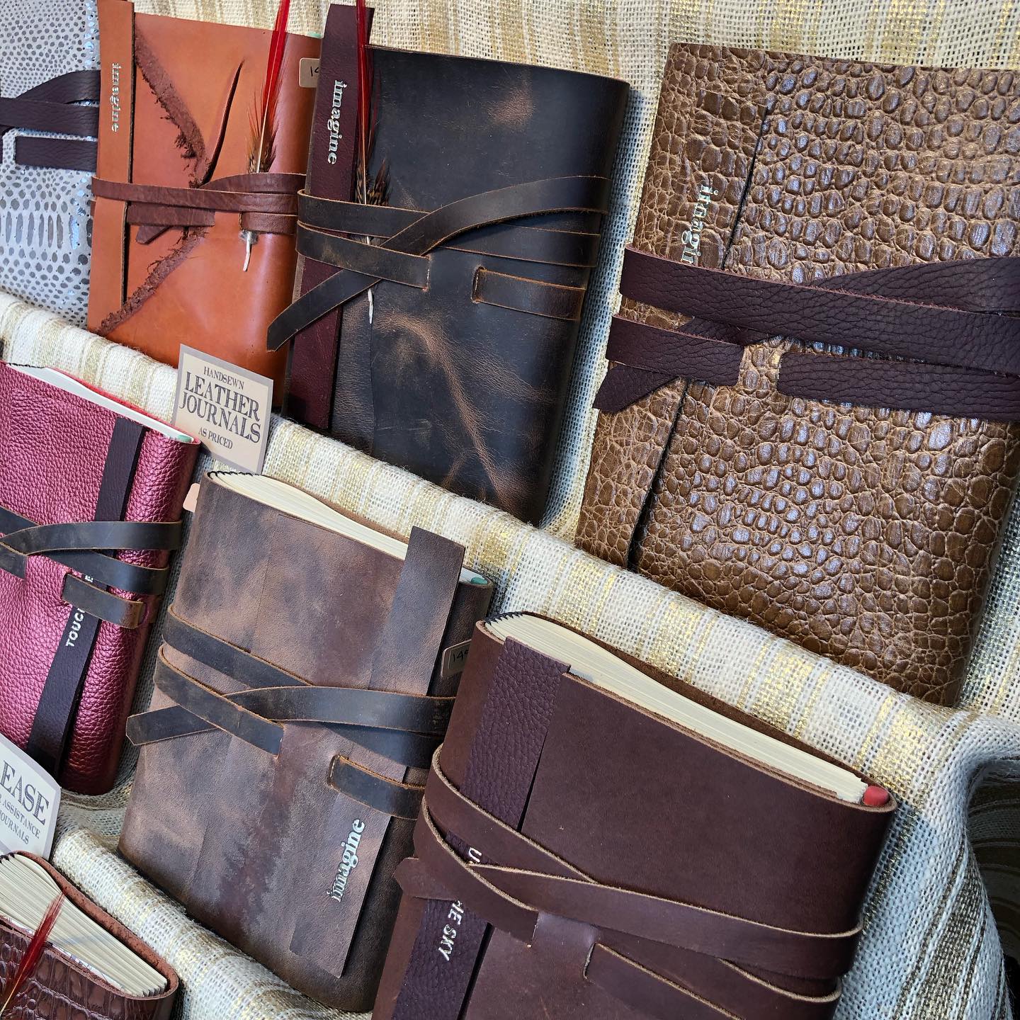 Leather Journals, handbound by Touch the Sky Books, Oregon USA